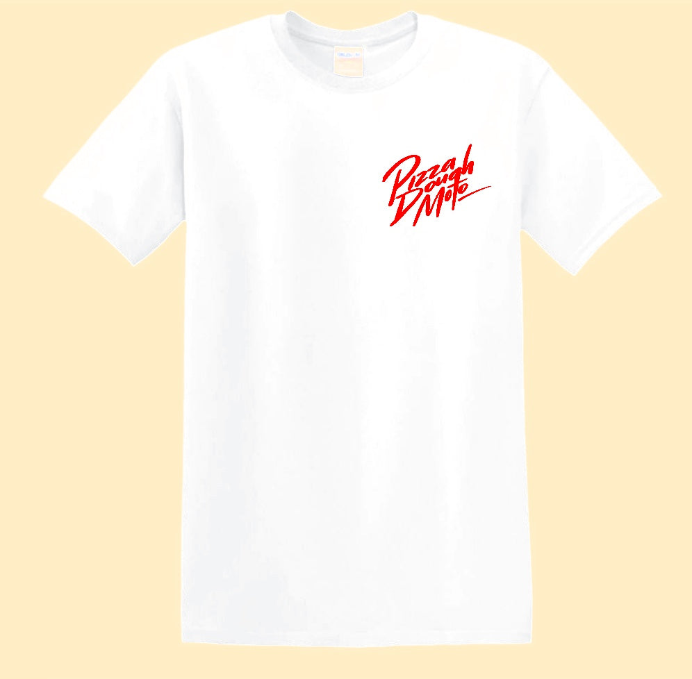 Kids Pizza Dough Moto T-shirt - White