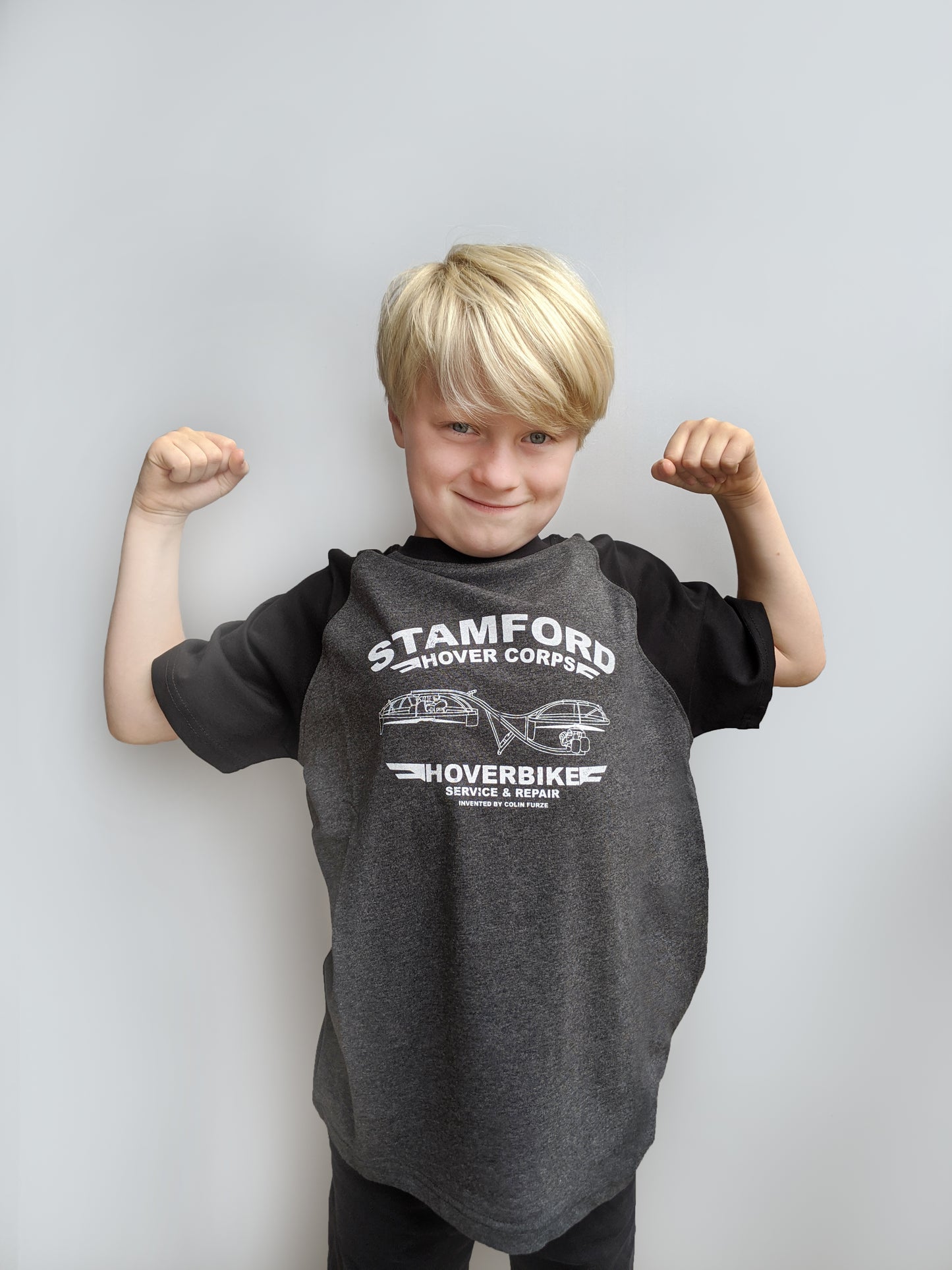 Kids Stamford Hover Corps T-Shirt - Grey/Charcoal