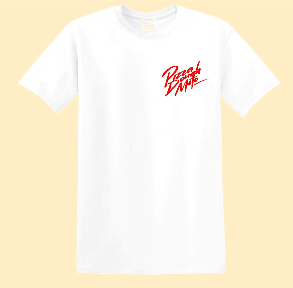 Pizza Dough Moto T-shirt - White