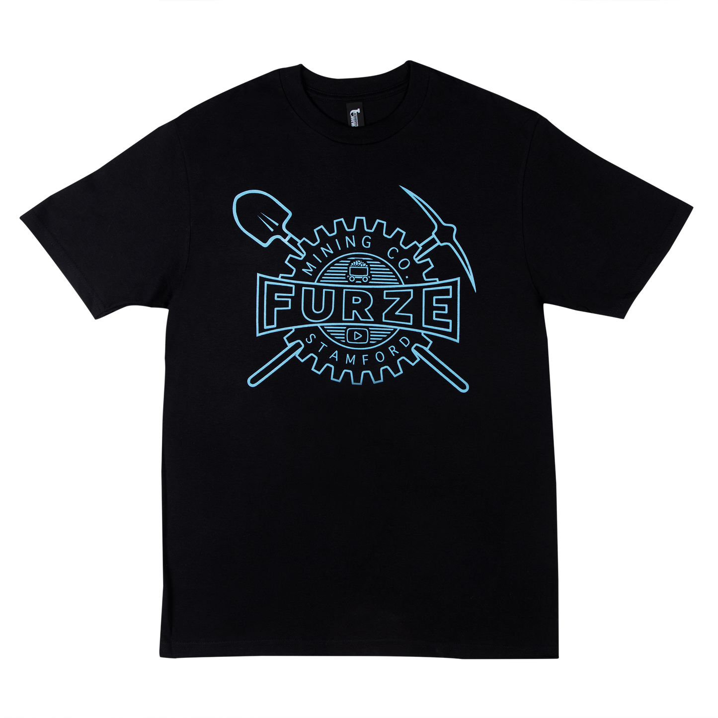 Mining Co Blue Logo T-Shirt - Black