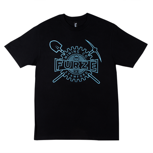 Mining Co Blue Logo T-Shirt - Black