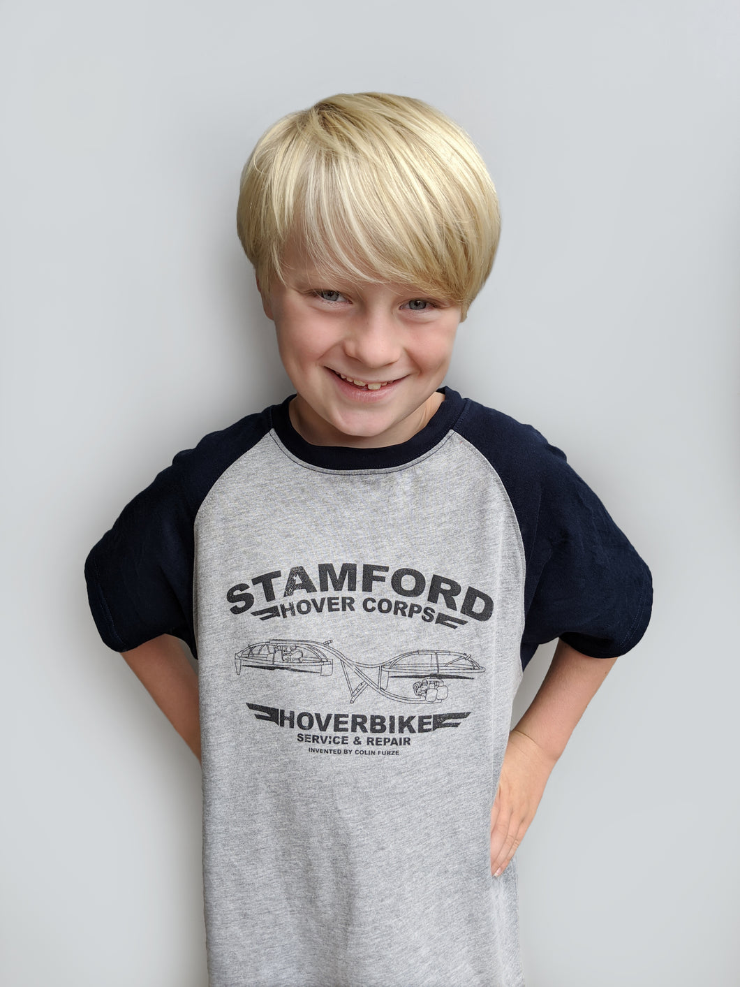 Kids' Stamford Hovercorps T-Shirt - Grey/Navy