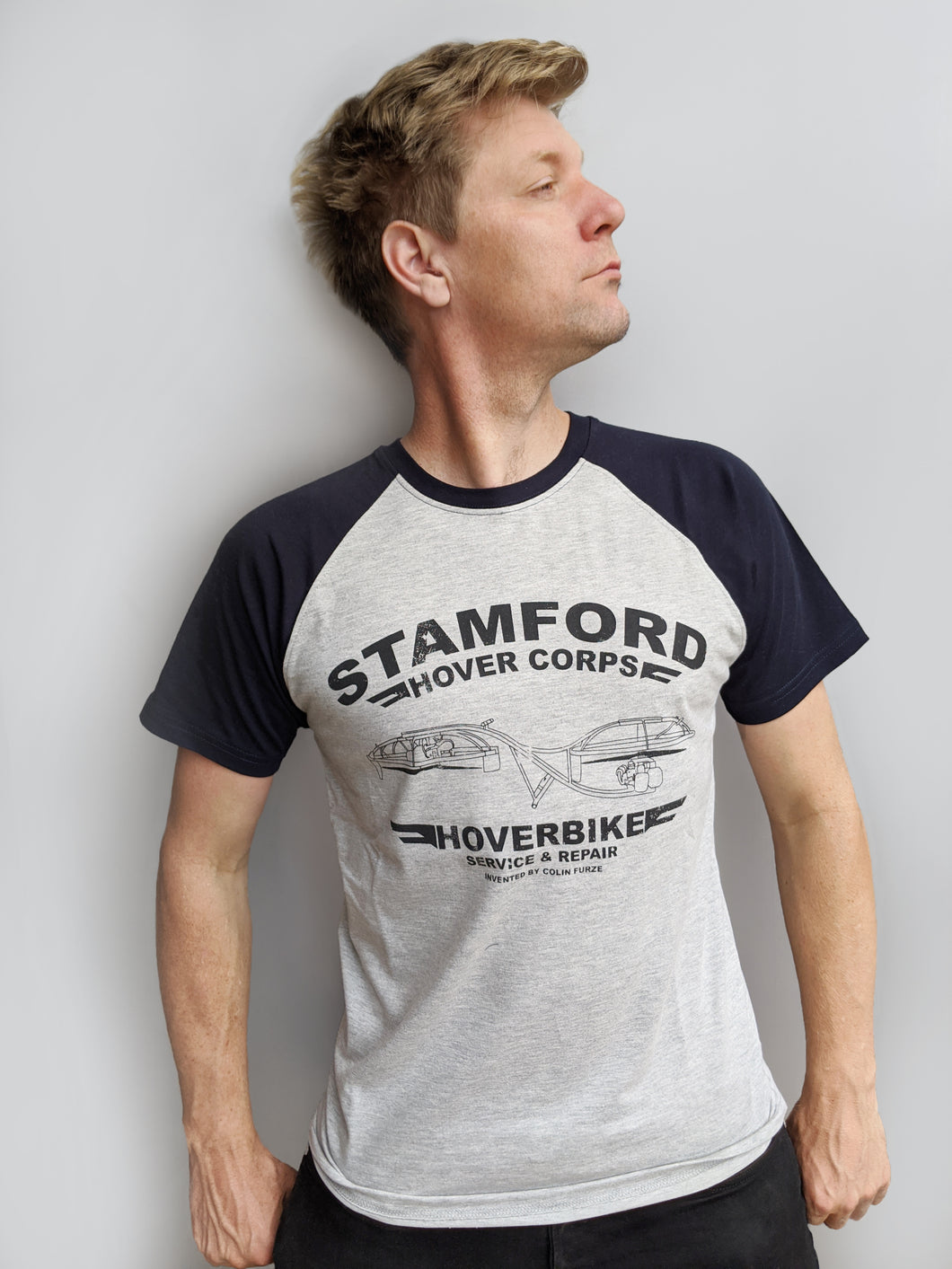 Stamford Hovercorps T-Shirt - Grey/Navy (Size XL)